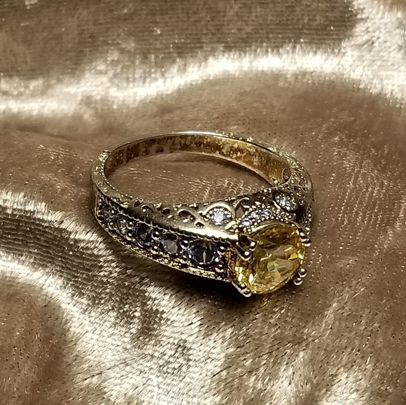 Citrine and Blue Topaz Ring EDIT: SOLD - Picture 1 of 1